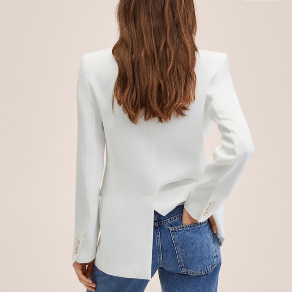 Mango double breasted suit blazer iguana ivory - Picture 3 of 7